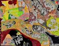 a painting with a lot of different colors